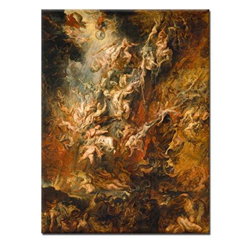 Wandkings Leinwandbilder von Peter Paul Rubens - Wähle ein Motiv & Größe: "Der Höllensturz der Verdammten" - 60 x 80 cm