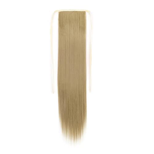 Synthetische Lange Gefälschte Haarteile Kordelzug Pferdeschwanz Verlängerungen Mais Lockig Für Frauen Hochtemperaturfaser Haarverlängerung-24,22inches,Frankreich