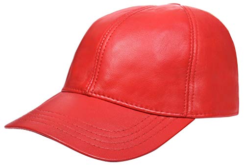 Infinity Leather Echtes Rot Nappa Leder Für Herren Und Damen Einstellbar Golf Snapback Plain Baseball Mütze