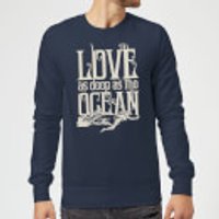 Aquaman Love As Deep As The Ocean Sweatshirt - Navy - 4XL - Marineblau
