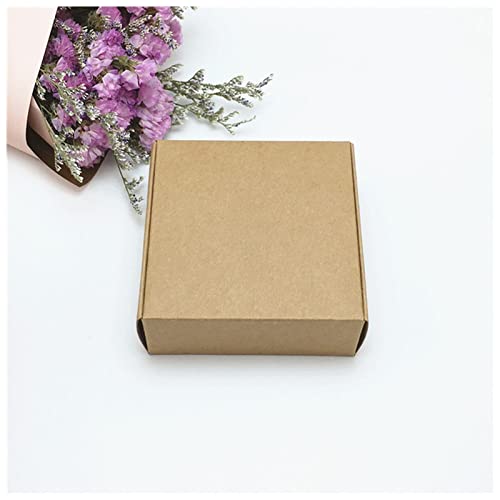 Weihnachtsgeschenkbox 10 teile/los Big Window Box und Kleinpapier Kraft Karton Verpackung Geschenkbox Handgemachte Seife Süßigkeit for Hochzeitsdekorationen Geschenkbox Weihnachtsgeschenkbox groß (
