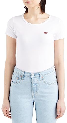 Levi's Damen 2Pack Tee T-Shirt, Weiß (2 Pack White + 0001), X-Small (Herstellergröße: XS)