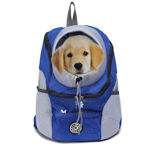 N\A Haustier-Tragetasche, Rucksack für kleine Hunde und Katzen bis zu 6,8 - 6,8 kg, freihändige Reisetasche, atmungsaktives Kopf-Out-Design und wasserdichte Unterseite zum Wandern und Reisen