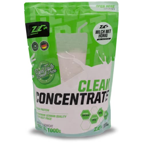 ZEC+ Clean Concentrate – 1000 g, Geschmack Milch mit Honig │ Molkenprotein Whey Pulver