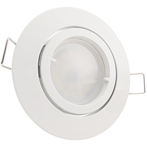 5er-Set LED Einbaustrahler PAGO 230V Farbe: Weiß - inkl. austauschbarem LED-Leuchtmittel in Warm-Weiß