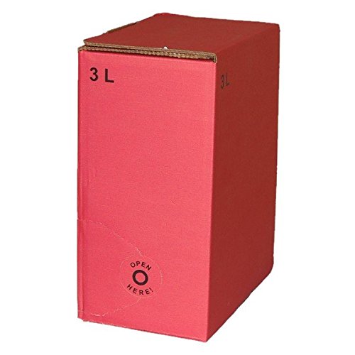25Stück 3 Liter Bag in Box Karton in bourdeaux