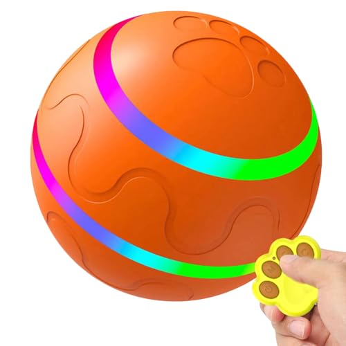 Interaktives Hundespielzeug für große Hunde, intelligenter Ball für Hunde, interaktiver Ball für Welpen, automatisch bewegliches Rollen mit LED-Licht wiederaufladbarer intelligenter Wicked Busy Ball