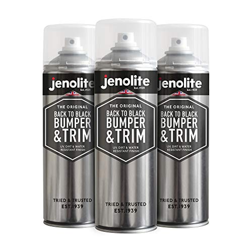 JENOLITE Back To Black Bumper & Trim | Wiederherstellung & Schutz | Ideal für Stoßstangen, Zierleisten und Gummi | 3 x 500 ml