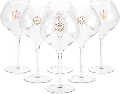 Veuve Clicquot Rich Champagner Gläser Set aus Acryl mit VCP Logo (6 Stück)