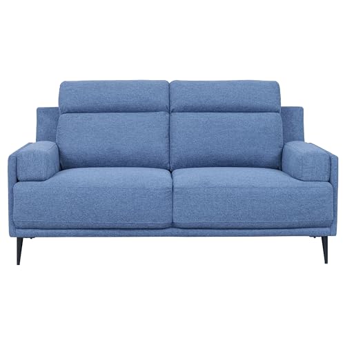 Furnhouse Ibbe Design Blau 2-Sitzer Sofa Amsterdam Stoffbezug Taschenfederkern Polsterung Polstersofa für Wohnzimmer