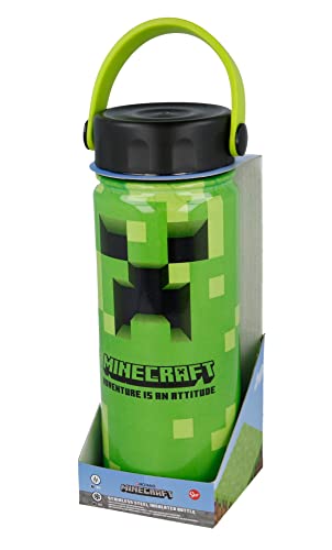 Stor Thermosflasche aus Edelstahl mit Griff 530 ml Minecraft, einzigartig, Standard