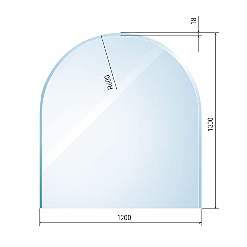 raik B40012 Raik Kamin Glasplatte Zunge 4 inkl. Facette
