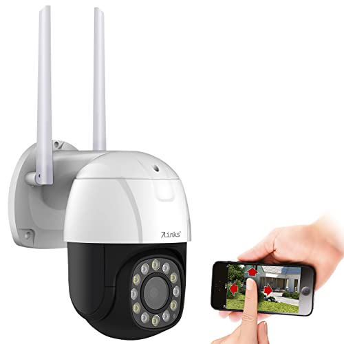 7links Überwachungskameras WLAN: PTZ-IP-Überwachungskamera, 2K+, 5X optischer Zoom, IR, WLAN, 64GB, App (IP-Überwachungskamera außen)