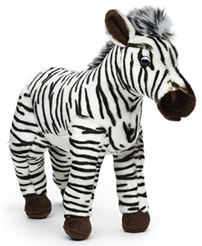 Uni-Toys - Zebra, stehend - 31 cm (Höhe) - Plüsch-Pferd - Plüschtier, Kuscheltier