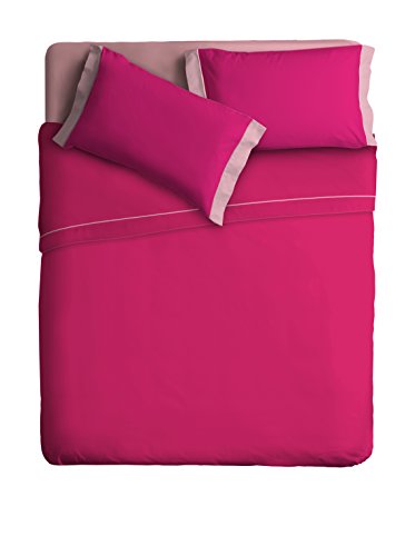 Ipersan zweifarbig Bettwäsche Set Farbe fuchsie/rose cm. 160x290