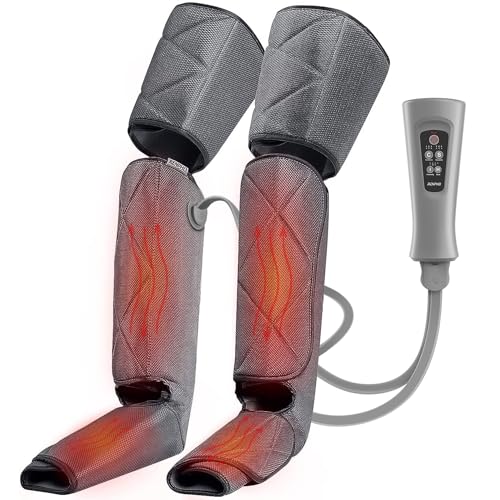 RENPHO Beinmassagegerät für die Zirkulation mit Hitze, Kompression Wadenschenkel Fußmassage, verstellbare Wickel Design, mit 6 Modi 3 Intensitäten, zur Linderung von Beinschmerzen Muskelermüdung