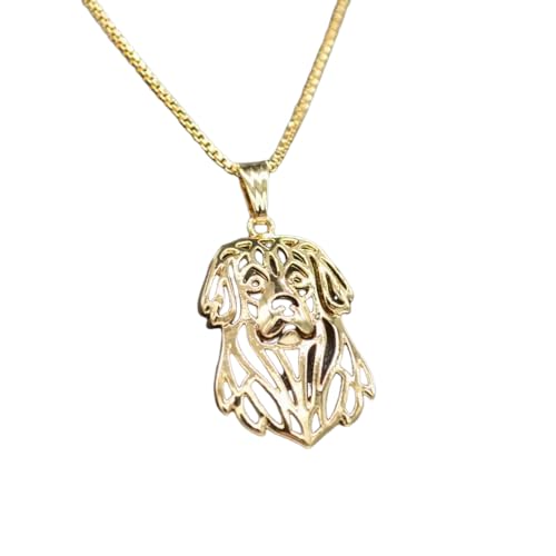 TWOMEM Halskette Anhänger Damenschmuck Leonberger Halsketten Lady Pet Dog Anhänger Halsketten Geburtstag Party Geschenk