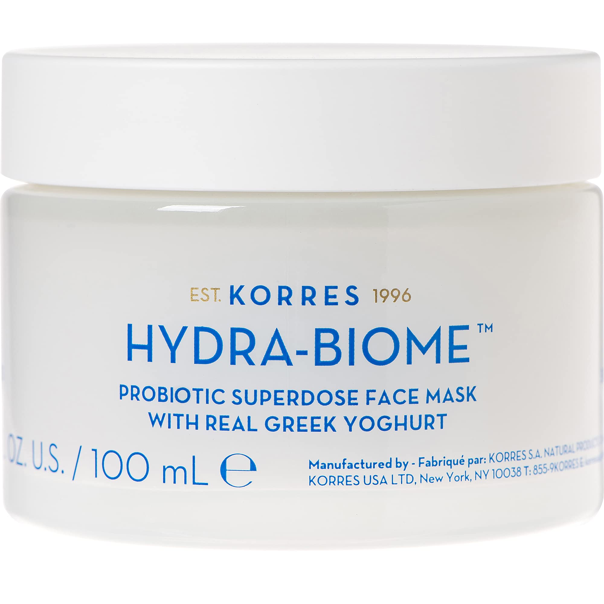 Korres YOGHURT HYDRA-BIOME Maske, für alle Hauttypen, dermatologisch getestet, 100ml
