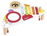 Janod - Confetti Holz-Musiktisch, Kinder-Musikinstrument, Spielzeugnachbildung und Spielzeug für musikalisches Empfinden, ab 1 Jahr, J07634