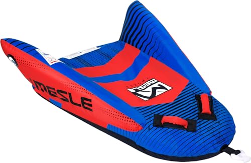 MESLE Tube Cruzer, 1 Person, Towable Fun-Tube, aufblasbarer Schlepp-Reifen zum Ziehen, für Kinder & Erwachsene, Inflatable Wasser-Sport Schlepp-Ring, für Motor-Boot & Jet-Ski, Farbe:blau