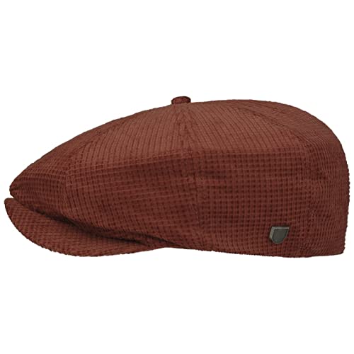 Brixton Brood Uni Cotton Flatcap Schirmmütze Baumwollcap (62 cm - Terracotta)
