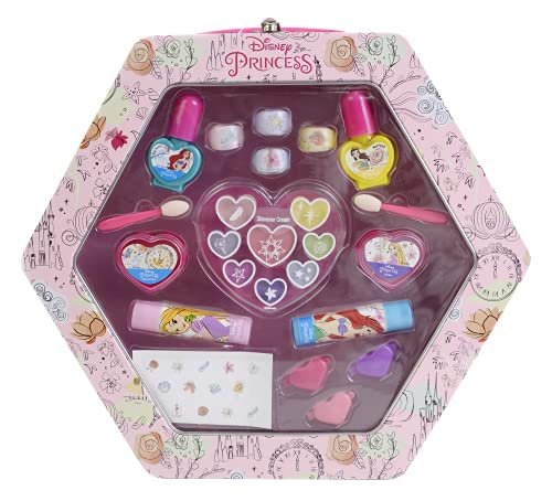 Princess Royal Makeup Case, Prinzessinnen Make-up-Tasche für Schminkspaß von Kopf bis Fuß, Make-up Set für Schminkspaß, buntem Zubehör, Spielzeug und Geschenke für Kinder