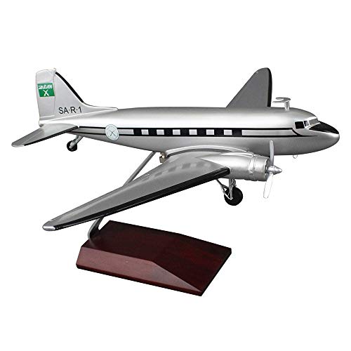 CAZARU Druckguss-Flugzeug-Kunststoffmodell, 1/72 Douglas DC-3 Airliner Flugzeugmodell, Spielzeug für Erwachsene und Dekorationen, 10,6 Zoll x 15,4 Zoll