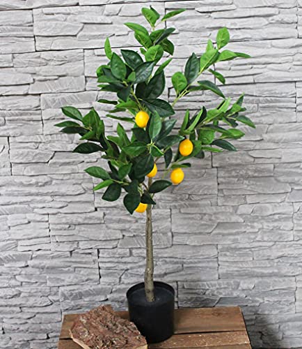 Künstlicher Zitronenbaum 80 cm Kunstbaum Künstliche Pflanze KP385 Kunstpflanze