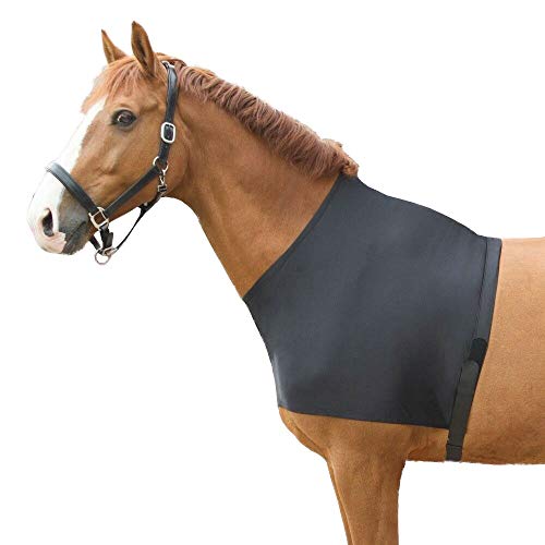 netproshop Feiner Schulterschutz, verhindert das Reiben von Pferdedecken Schwarz Gr S-XL, Auswahl:M