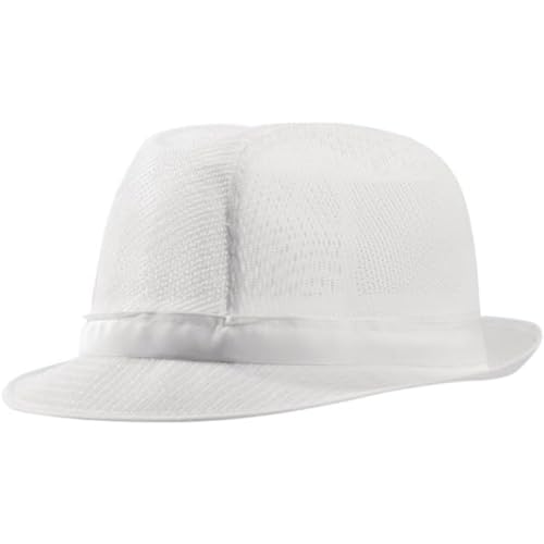 treues a214-s Trilby Hat, 54 cm, klein, weiß