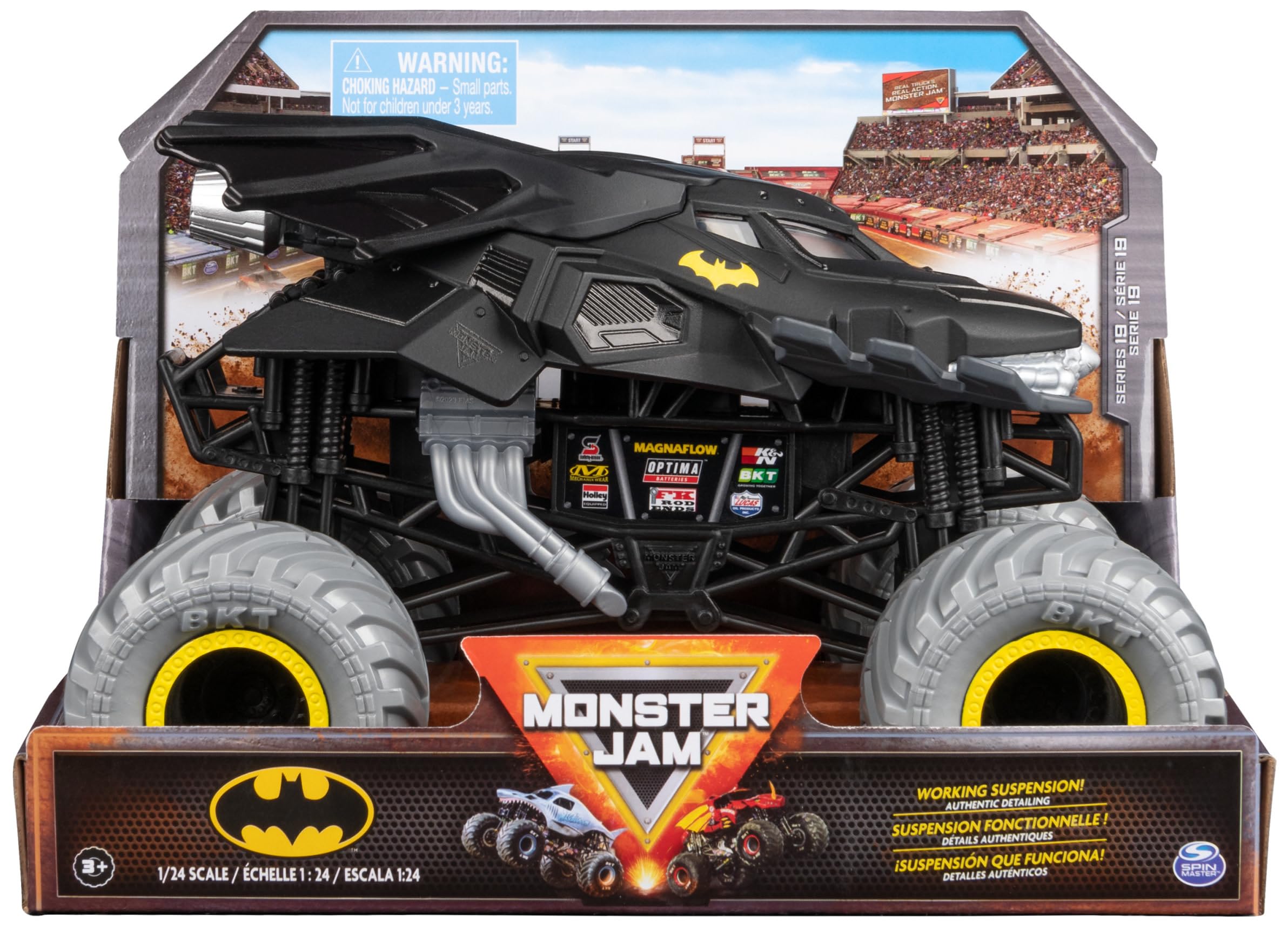 Monster Jam, Offizieller Batman Monster Truck, Sammler-Druckguss-Fahrzeug, Maßstab 1:24, Kinderspielzeug für Jungen ab 3 Jahren