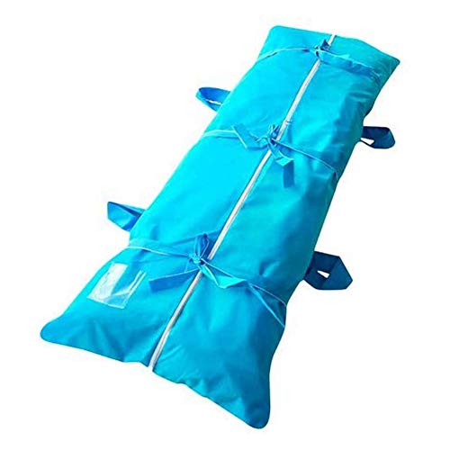 Einweg-Leichensack, Aufbewahrungsbeutel für den Körper Auslaufsichere wasserdichte Leichentasche,Vliesstoff Leichentuch Leichensicherer Leichentuch Tragbares Leichentuch gegen (Blau , 31.50x82.68" )