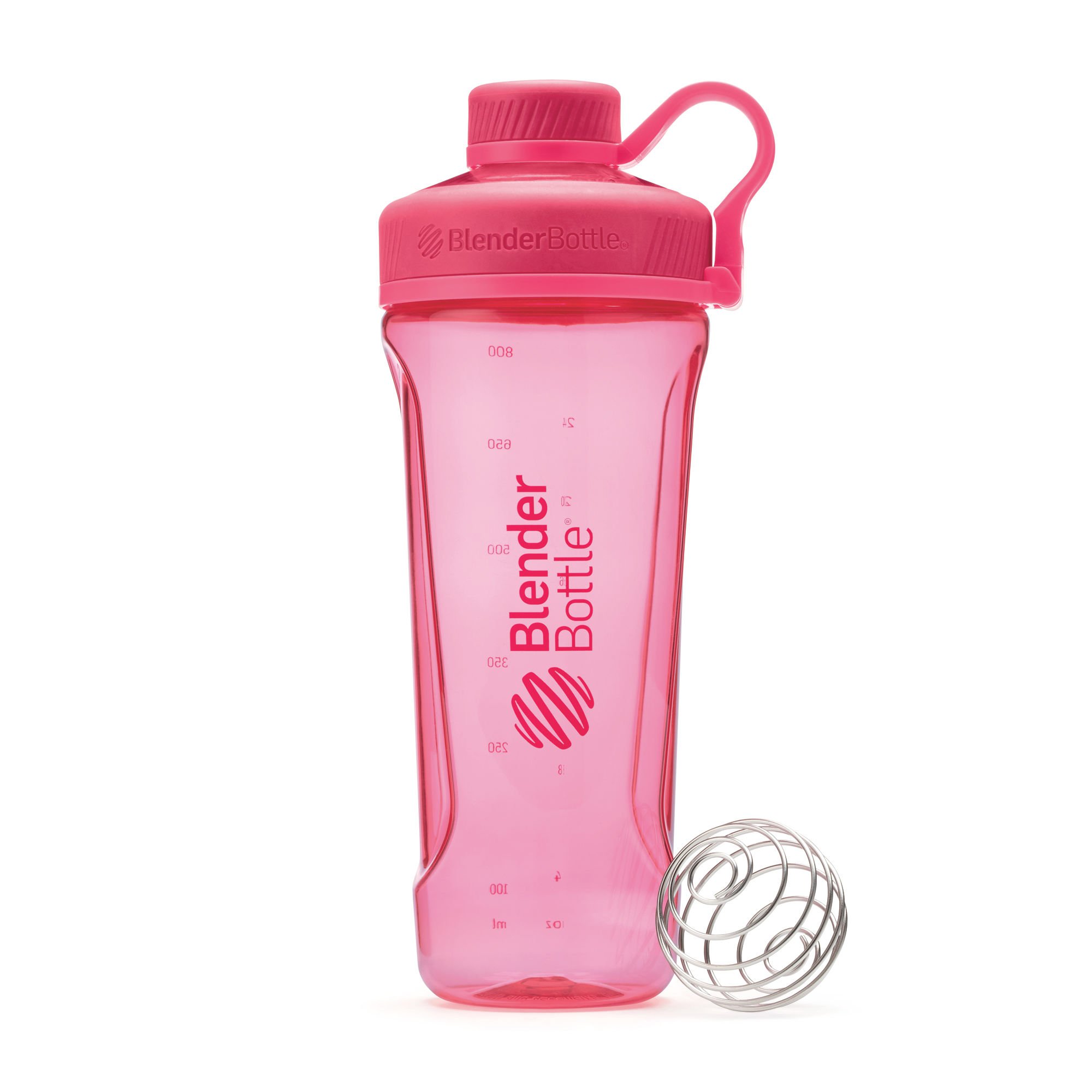 BlenderBottle Radian Tritan Trinkflasche mit BlenderBall, geeignet als Eiweiß Shaker, Protein Shaker, Wasserflasche, BPA frei, skaliert bis 700 ml, Fassungsvermögen 940 ml, pink