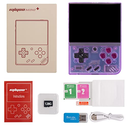 Spicyfy Miyoo Mini Plus 128GB Purple Handheld Spielkonsole mit 11000 Spiele