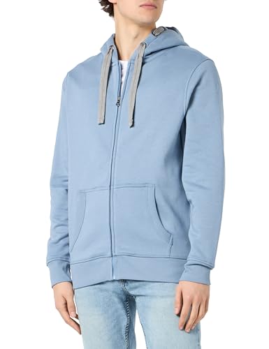 HRM Herren Hooded Jacket I Premium Kapuzenpullover Herren mit Kontrast-Innenfutter I Basic Hoodie mit Reißverschluss I Zip Hoodie I Hochwertige & nachhaltige Herren-Bekleidung