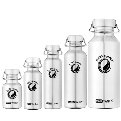 ECOtanka - 350ml/600ml/800ml/1000 ml - Wave-Verschluss, Edelstahl-Trinkflasche, ökologisch & nachhaltig