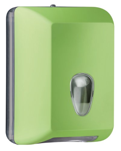 Mar Plast A62201VE Spender Toilettenpapier Intercalated, Grün 'Soft Touch'/ Transparent, 215 x 125 x 160 mm