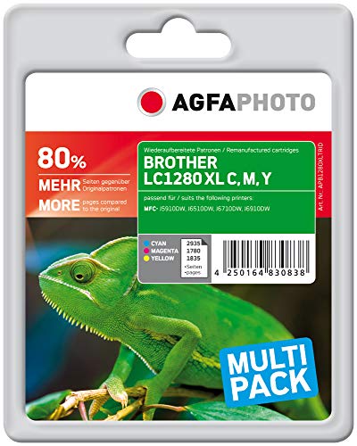 AgfaPhoto APB1280XLYD Toner für Brother MFCJ6510DW, 15 ml, 1835 Seiten, gelb
