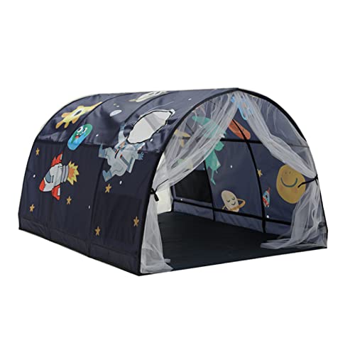 Pratvider Bettzelt für Kinder - Einzelbettzelt Canopy House - Betthimmelzelte Dream Privacy Space Single Size Schlafbett mit Sichtschutzvorhängen