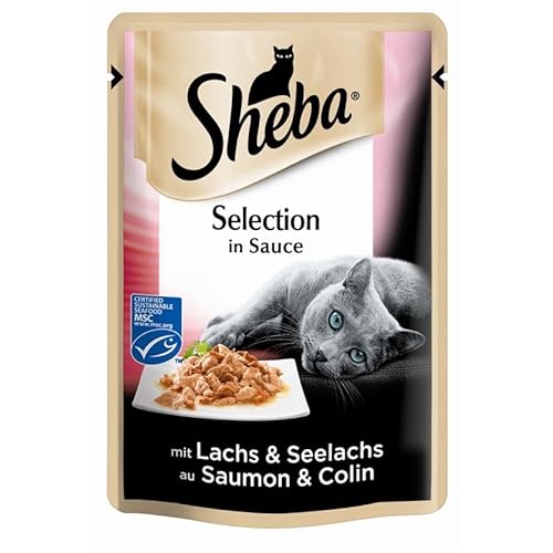 Mars Katze Sheba Portionsbeutel Delikates Duo Lachs & Seelachs in Sauce 12x85g (Menge: 2 je Bestelleinheit)