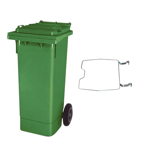 BRB Mülltonne MGB 80 Liter, mit Klemmring für Müllsäcke (grün)