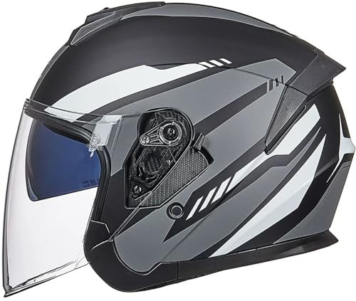 Motorradhelm Jet Motorrad Halbschalenhelm, Vintage Leder Brain-Cap, ECE-Zulassung Motorrad Halbhelm Für Damen Und Herren Erwachsene Cruiser Scooter ATV Motorrad E-Bike 9,M=57-58CM