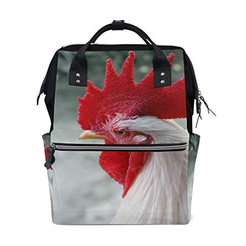 FANTAZIO Mummy Bag Rucksack A White Chicken Schultasche