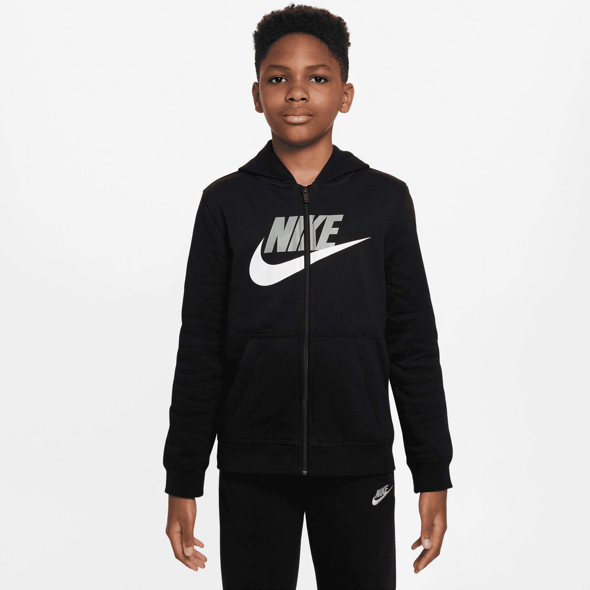 Nike Sportswear Kapuzensweatjacke "Club Fleece Big Kids (Boys) Full-Zip Hoodie"