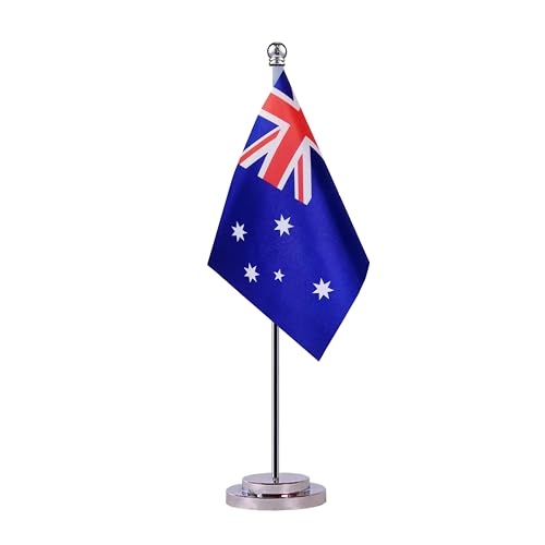 Australische Tischflagge, Tischflagge, kleine australische Mini-Flagge für den Schreibtisch, internationale Miniatur-Flaggen, Festivals, Veranstaltungen, Feiern, Bürodekoration