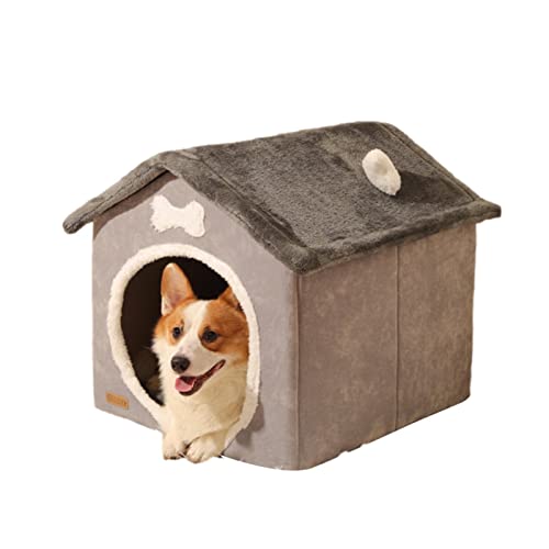 Hundehütte Indoor - Faltbare geschlossene Hundehütte - Haustierhaus für kleine, mittelgroße Hunde, Katzen, winterwarmes Katzennest, Welpenhöhle, Sofa, Haustierprodukte Anloximt