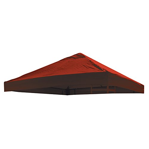 Universal Ersatz Dach für Pavillon 3x3 M Farbe Rot Wasserdicht PVC beschichtet 220gr. Polyester mit Luftluke