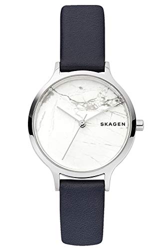 Skagen Damen Analog Quarz Uhr mit Leder Armband SKW2719