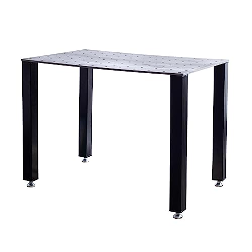 Allpax Schweißtisch 119 x 79x 93 cm - höhenverstellbar - Lochsystem 16 - Stärke Platte: 13 mm - Temperaturresistenz 350 °C - schwarz, Stahl, 95 kg