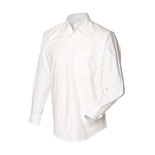 Henbury Herren Hemd / Arbeitshemd, langärmlig (Medium) (Weiß)